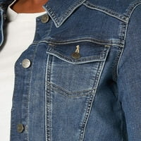 Symoid Womens Jean Coats & Jackets- палто Нов бутон с дълъг ръкав Отворете фронт дълъг кардиган Cowboy Upwear Light Blue S