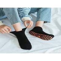 Възрастни и деца меки чорапи с чехли комфорт леки домашни обувки под уютно приплъзване на черно 10C-12C
