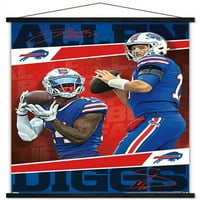 Buffalo Bills - Josh Allen и Stefon Diggs Wall Poster с магнитна рамка, 22.375 34