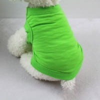 Котка куче сладко домашно облекло дишащ печат жилетка мека удобна тениска кученце риза кучешки дрехи за малки кучета зелено x-Small