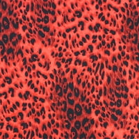Черни леопардови петна върху червена единична плетена тъкан - край двора