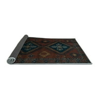 Ahgly Company Indoor Round Персийски светлосини традиционни килими, 7 'кръг