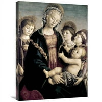 Глобална галерия GCS-276806-30- in. Madonna & Child With St. John Baptist & Two Angels Art Print- Sandro Botticelli