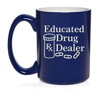 Образован наркодилър забавен фармацевт фармацевт технология керамична чаша за кафе чаша чай подарък за нея, него, Мъже, Жени, колега, шеф, Рожден ден, дипломиране, ф?