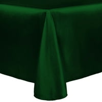 Ultimate Textile Rentible Shantung Satin - Величествена овална покривка - за домашни маси за хранене, Hunter Green