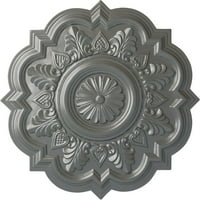 Екена мелница 1 4 од 1 2 П Дерия таван медальон, ръчно рисувано Сребро