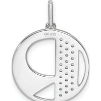 14k бяло злато Gatsby Diamond Initial R Charm - JBsp