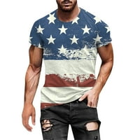 Мъжка тениска Ден на независимостта лято 3д дигитален печат Около врата блуза С къс ръкав ризи За Мъже