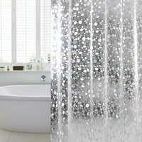 Завеса за душ с куки ПВЦ Водоустойчив полупрозрачен Камъче завеса за душ