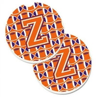 Писмо Z футбол оранжев с бял и регалия комплект от чаши за автомобили с кола