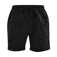 Grianlook Mens Leisure High Caist Summer Short Pants Solid Color Bermuda мини панталони спортни шорти за плаж за крака