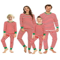 Коледно семейно съвпадение на пижама комплект коледни pjs двойки деца Дядо Коледа Спеирано сънливо облекло PJ's Warm Xmas Jammies for Boys and Girls