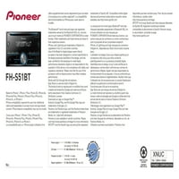 Pioneer FH-S51BT Double DIN CD приемник с вграден Bluetooth
