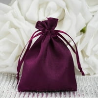 Efavormart патладжан сатен чанта за подаръци за сватба с сватба благоприятни чанти за бижута за бонбони за душ - 3 x4