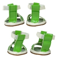 PET Life ® 'Buckle -подкрепящ' PVC водоустойчиви сандали за домашни кучета за домашни любимци - Комплект от 4