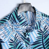 Поло ризи за мъже есен зима единична ежедневна ревера Пълен принт плаж дълъг ръкав ваканция на открито ваканционна риза