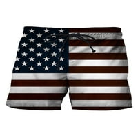 Bellella Mens Summer Patriotic Independence Day Shorts Beachwear Holiday American Flag Short Pants Loose Workout Leisure Shorts