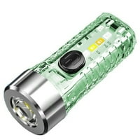 Къмпинг мини светодиодно фенерче файл страничен лек джобно презареждащ се ключодържател факел