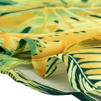 Уникални изгодни Дамски флорални листа печат къс ръкав Плаж Топ