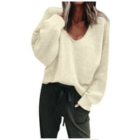 Pimfylm дамски жилетка пуловери дълъг кардиган плюс размер модерен бял l