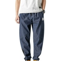 Суипани за мъже плюс размер еластична талия джобове торбисти молив за джогинг панталони основни панталони на открито панталони панталони
