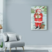 Платно изкуство' Дядо Коледа с приятели ' от Мелинда Хипшър
