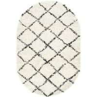 Nuloom Jessie Moroccan Martice Tassel Shag Area Rug, 6 '7 9', извън бяло