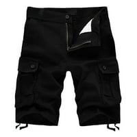 Hesxuno Men's Plus Size Cargo Shorts Мултипокета спокойни летни плажни къси панталони панталони
