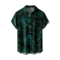 Хавайско ваканционно облекло лято лято нови мъже отпечатана тънка годна риза Голяма модна небрежна риза с къс ръкав мъже