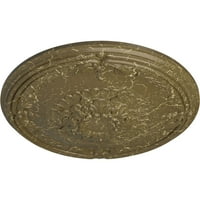 Екена Милуърк 1 4 од 1 4 П Атински таван медальон, ръчно рисуван Мисисипи кален пращене