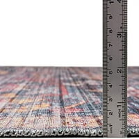 килим маахру колекция пере-тъмно синьо ниска купчина килим идеален за дневни, кухни, входове, ФТ площад