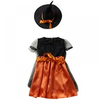 Хелоуин вещица костюм момичета деца деца рокли рокли и шапка готино творческо креативно