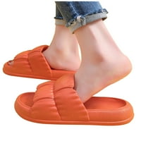 Готини чехли домашни чехли на закрито антиплъзгащи безмълвни чехли с дебела подложка оранжева 40