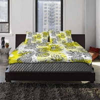 Комплект за спално бельо Ананаси с двойно покритие за одеяло с възглавница за декорация на стаи за спално бельо