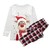 Kupretty Christmas Family съвпадащи пижами, празнични коледни сънливи дрехи Коледни шезлонги комплект за джами за двойки деца бебе