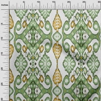 Oneoone Viscose chiffon Green Fabric Asian Ikat Sewing Craft Projects Fabric отпечатъци от двора Wide-6749