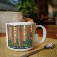FL Oz Ceramic Mug, Национален парк Редвуд, Калифорния, Съдомиялна машина и микровълнова сейф