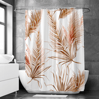 Душ завеса мода с флорална водоустойчива тъкан полиестерна завеса за душ с куки, комплект за душове за баня и вани