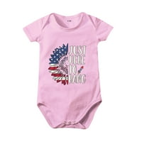 Onesie baby hompsuit момчета момичета независимост ден на анимационния филм печат флорален само тук, за да удари дрехите за пълзене на къси ръкави на годините деца бебе боди