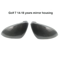 1111fourone заден преглед Огледално огледално покритие Странично огледало ABS Пластмасова капачка Замяна на голф MK 2009-2012, въглероден модел, двойка