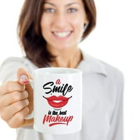 Усмивката е най -добрата чаша за подаръци за кафе и чай, гримьор и козметолог