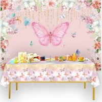 Хуакайшиджие пролетна пеперуда тема еднократна покривка за маса за хранене, Бюфет партита и къмпинг