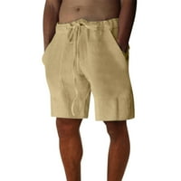 Мъжки ежедневни панталони Мъжки летни ежедневни солидни къси панталони с къси панталони панталони голям джоб къса мода къса полиестер каки