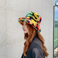 Southwit Furry Bucket Hat Creative Winter Warmer Fisherman Cap Lepted Cap for Women Girls