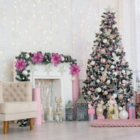 Коледни декорации от отстъпка Коледни цветя украсяват коледното дърво, коледните венци, кутиите за подаръци и декорациите на закрито и на открито