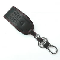 Черна кожа за Jaguar XF XK XKR Buttons Smart Remote Key Chain Cover fob