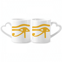 Древен Египет модел на украса за очи двойка порцеланов комплект Cerac Lover Cup Heart