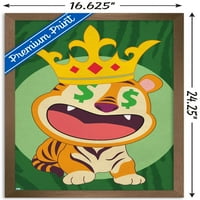 Тигър с плакат за стена на короната, 14.725 22.375