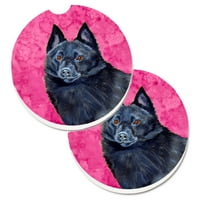 Carolines Treasures LH9384PKCARC Pink Schipperke Комплект Cup Holder Car Coasters Големи, многоцветни