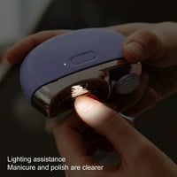 Електрическа автоматична нокти за нокти с лек презареждащ се тример за нокти за нокти за гладки и безопасни маникюрни лилави с един размер един размер
